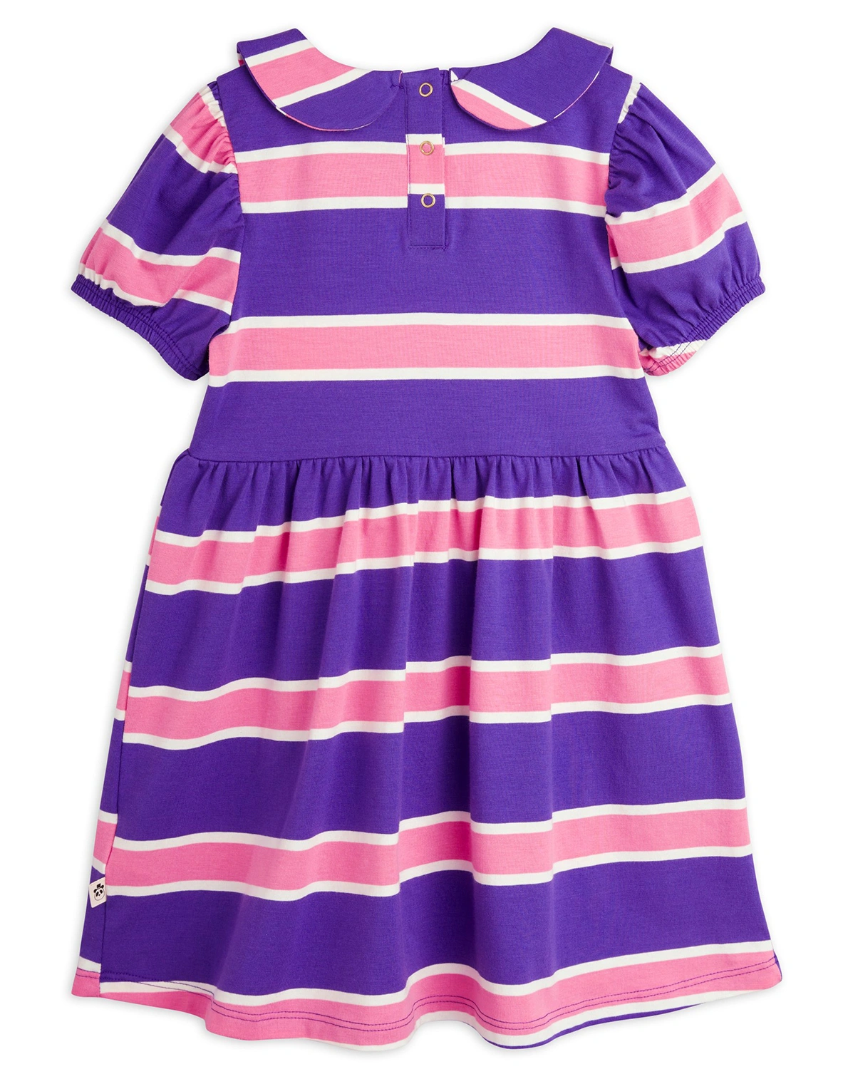 Kurzarm-Kleid STRIPE in purple