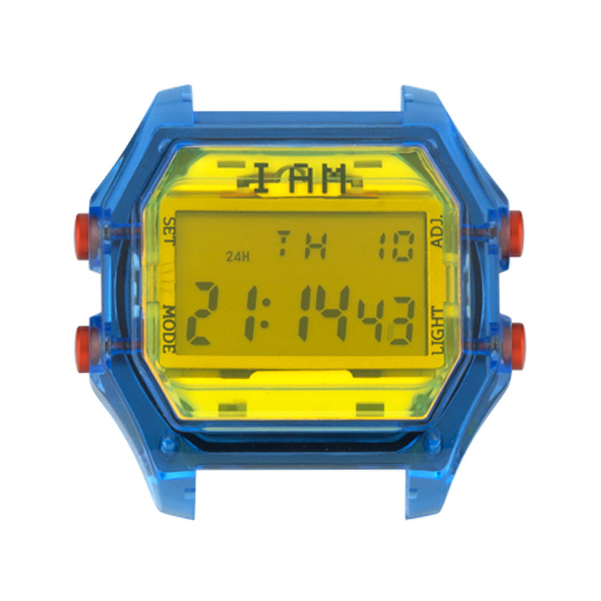 Boîte de montre IAM large polycarbonate bleu