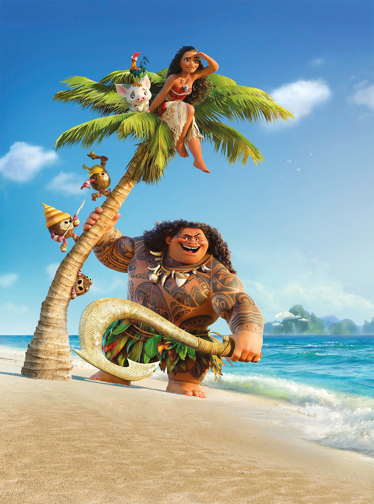 Komar Vliestapete »Vlies  - Moana and Maui - Grösse 184 x 248 cm« bedruckt glatt Kinderzimmer