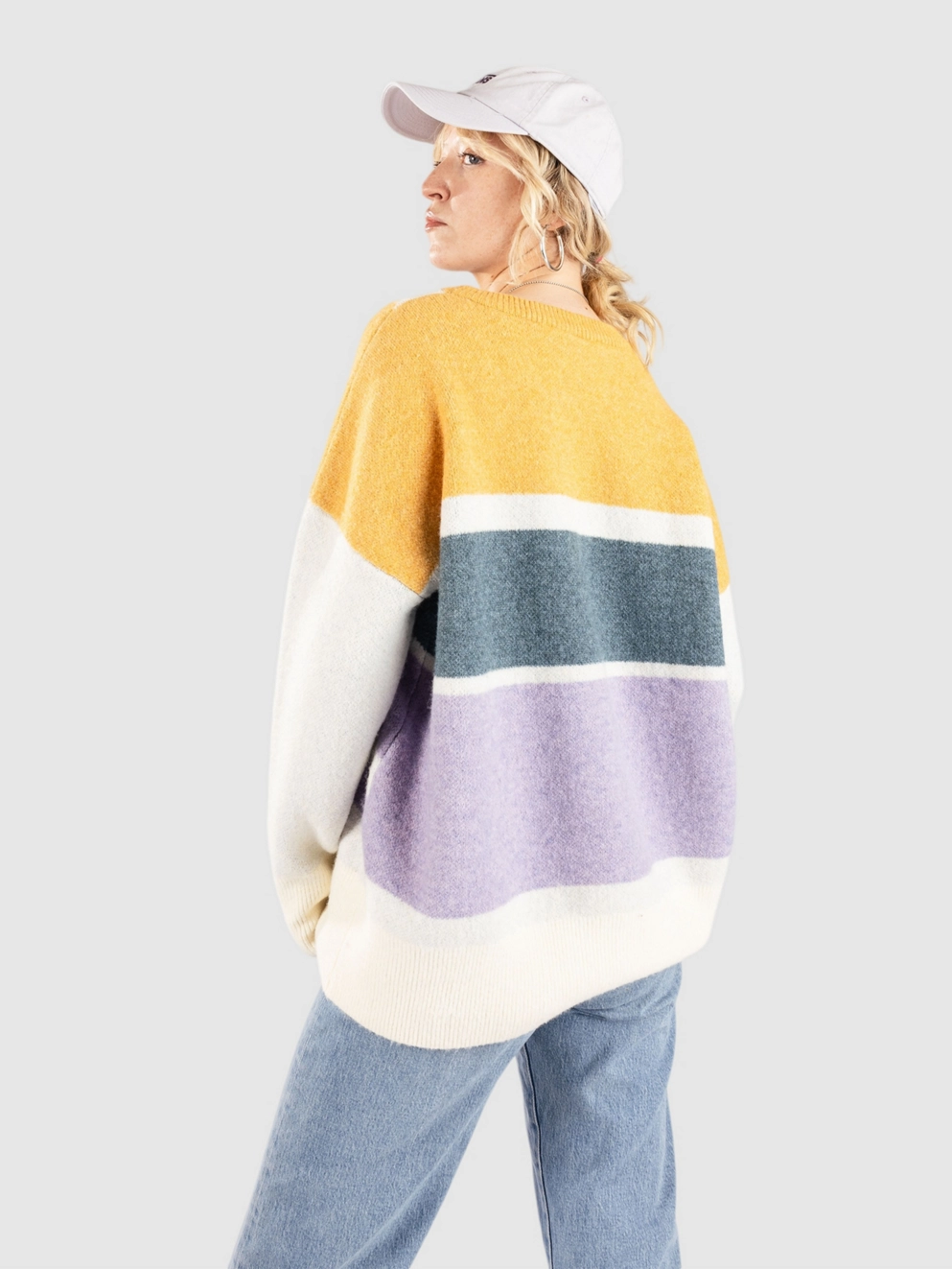 Passenger Sunsets Knitted Jumper Pullover marshmallow