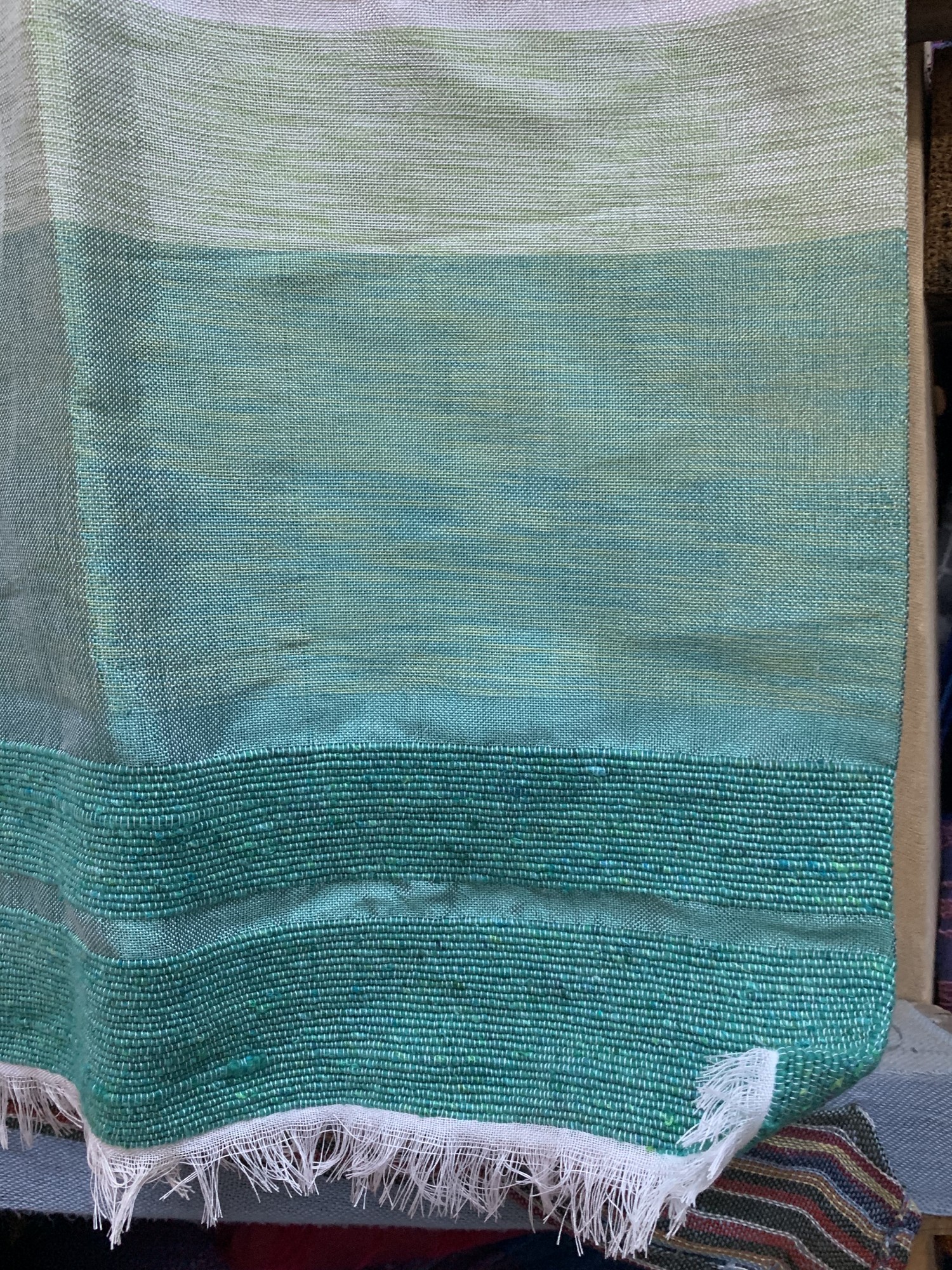 Decke aus Sabra, mint, T 300 cm, B 200 cm von fischer's lagerhaus