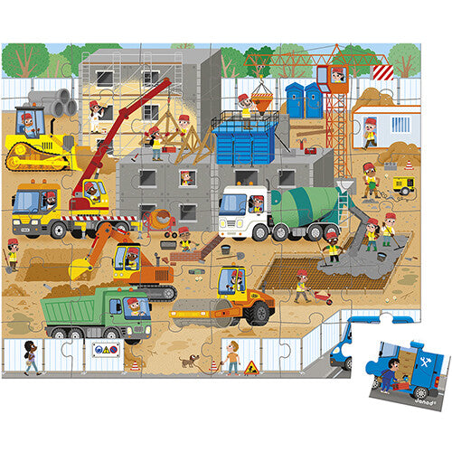 Janod puzzel op de bouwplaats - 36st