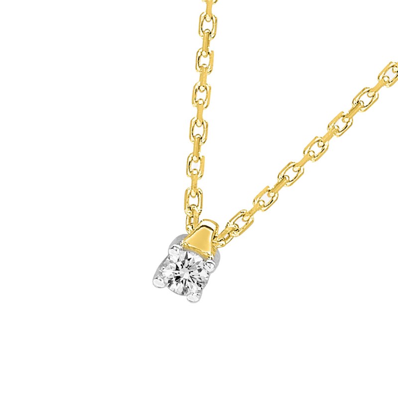 Collier Femme - Or 18 Carats - Diamant 0,04 Carats - Longueur : 42 cm