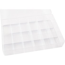 Boîte de rangement, PP, 17 compartiments, transparent
