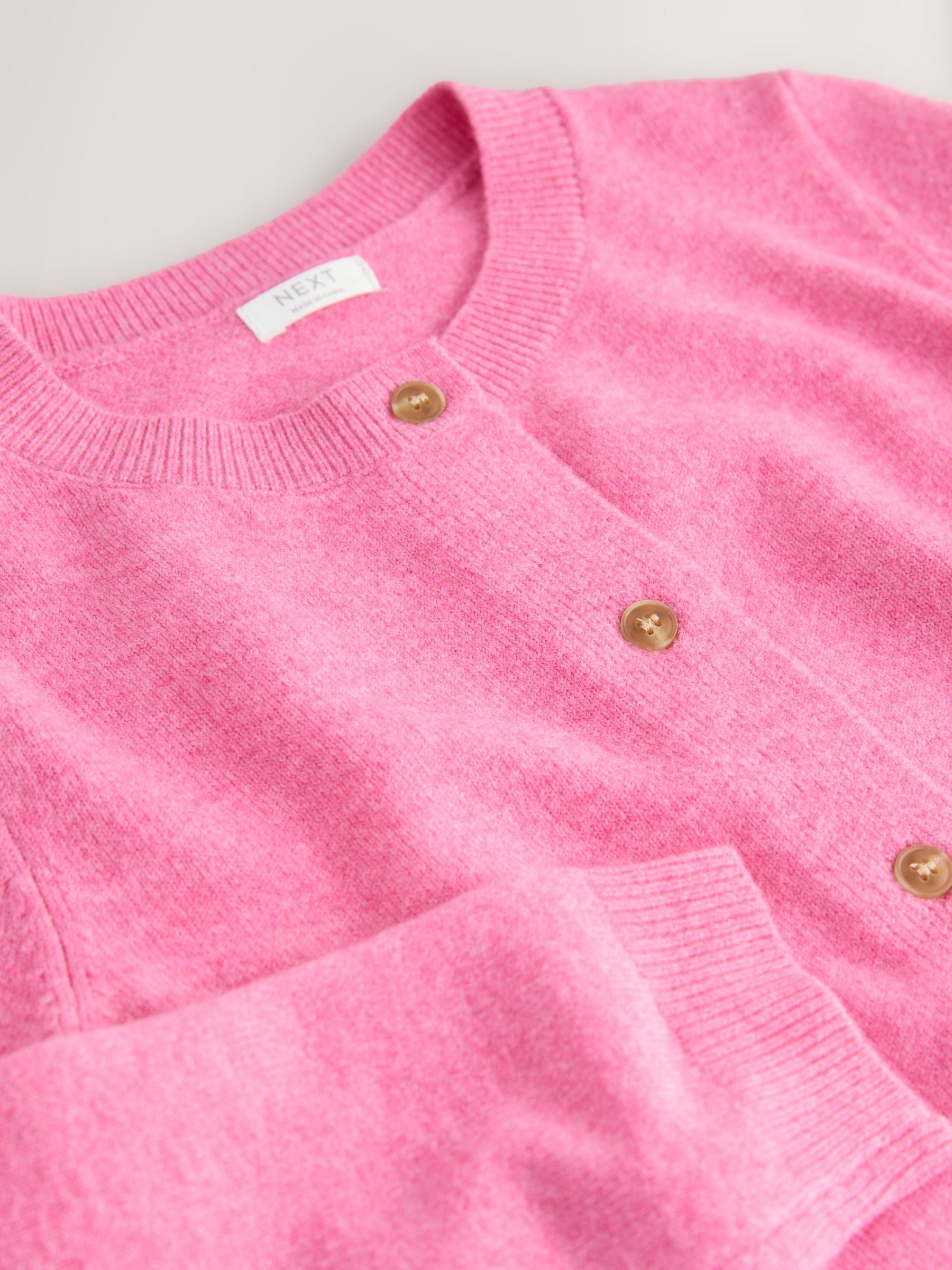 Roze - Vest met knopen (3-16jr)