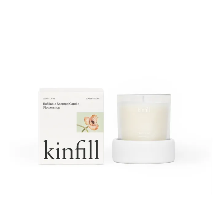 Kinfill Bougie parfumée Flowershop | Blanc