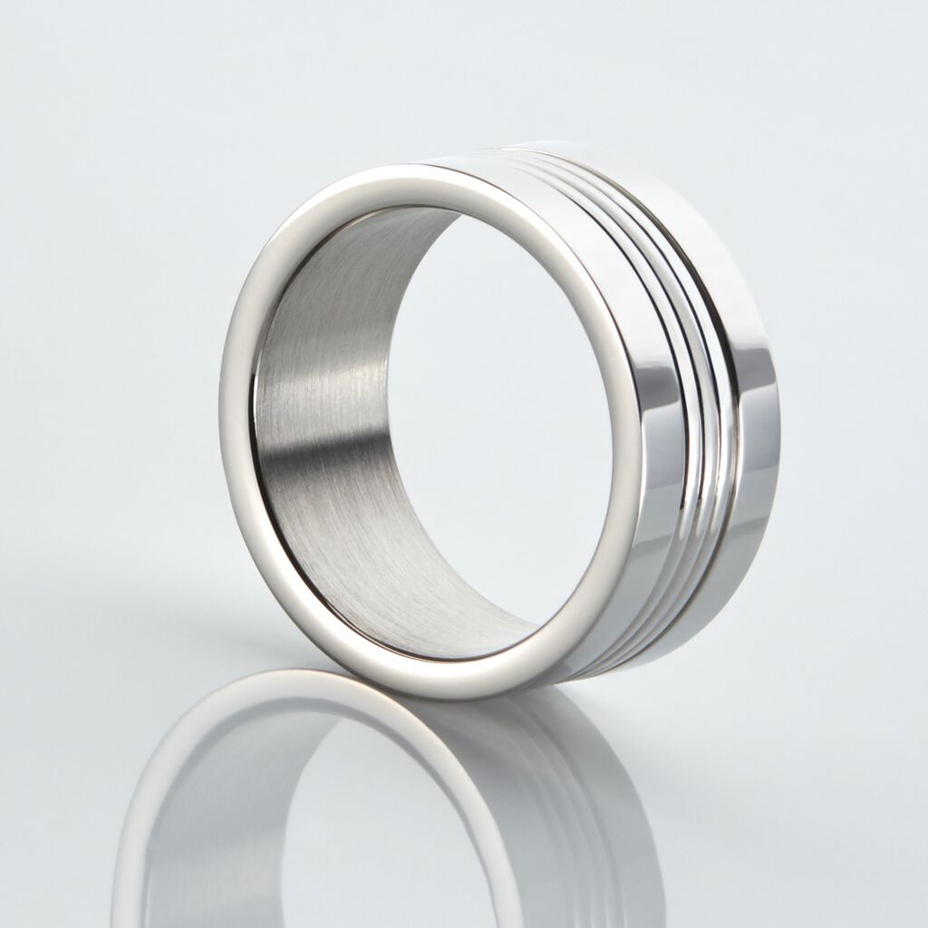 Bague Acier Blanc Walder