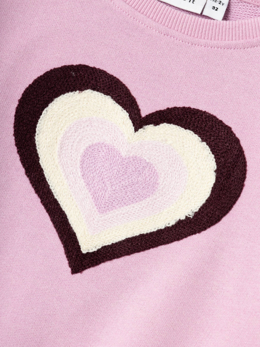 NAME IT sweater NMFKATLA met printopdruk en borduursels roze