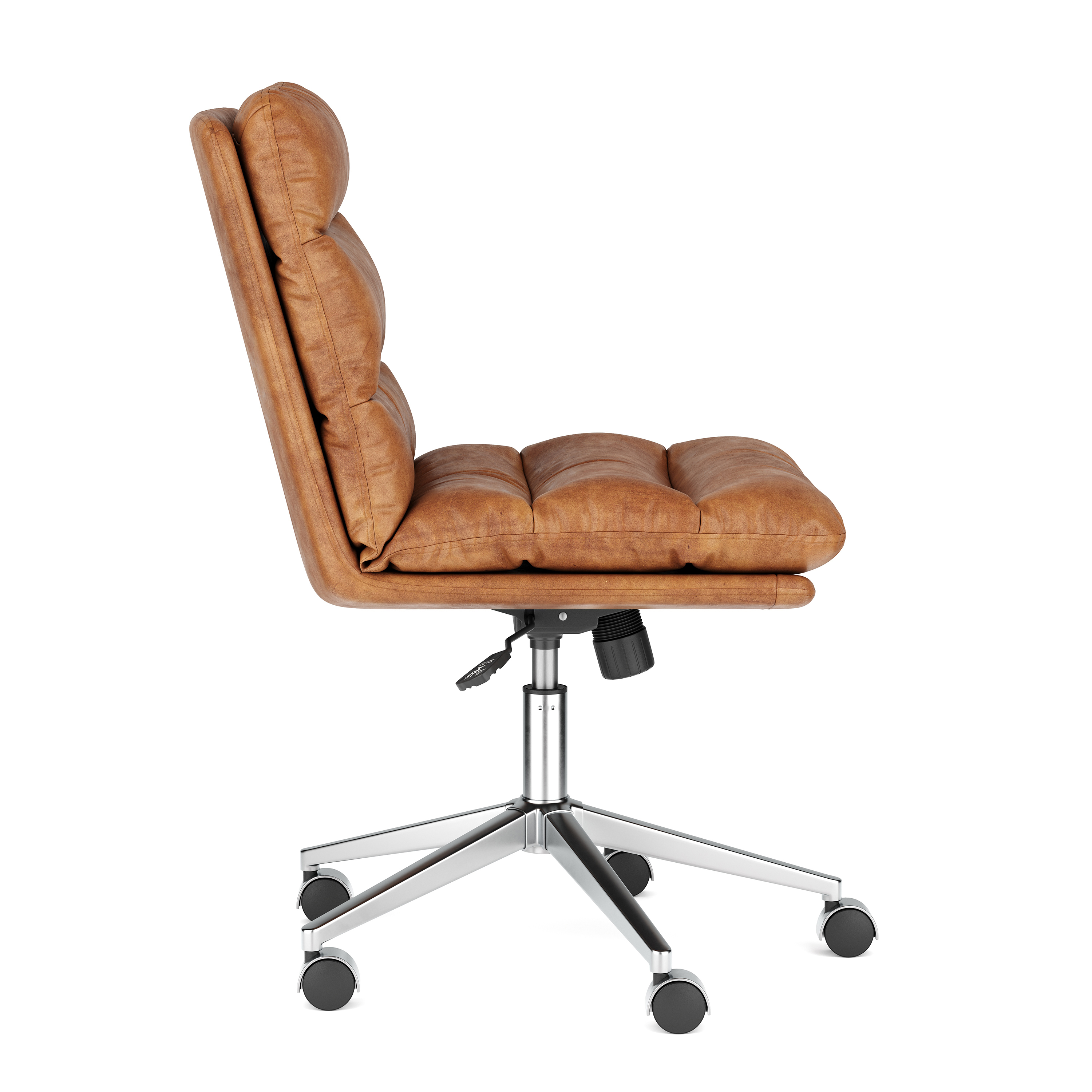 Bürostuhl Leder BILES braun