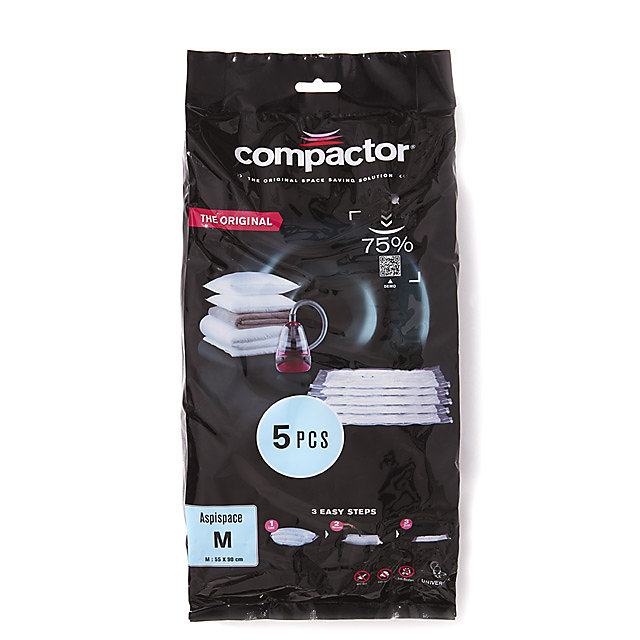 Lot de 5 sacs de compression Compactor Aspispace taille M