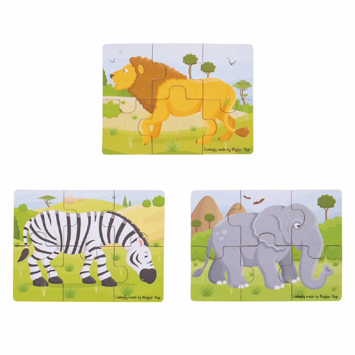 BIGJIGS TOYS Safari en Bois
