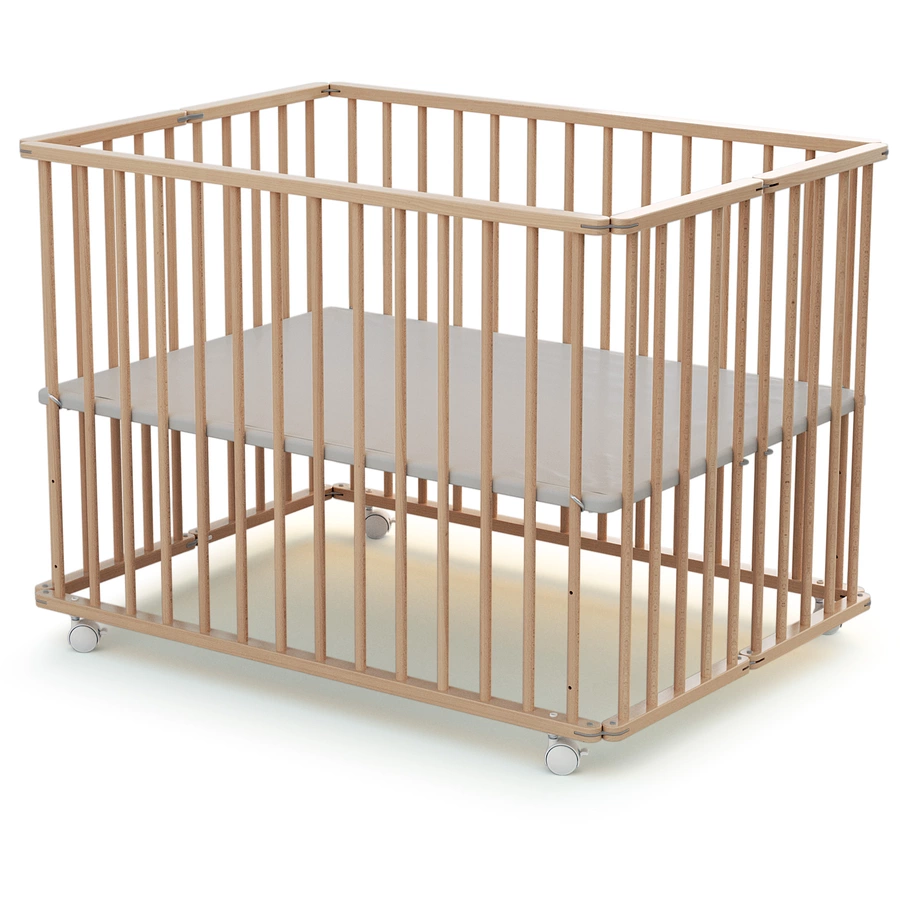 WEBABY Laufgitter faltbar Buche lackiert 70 x 100 cm