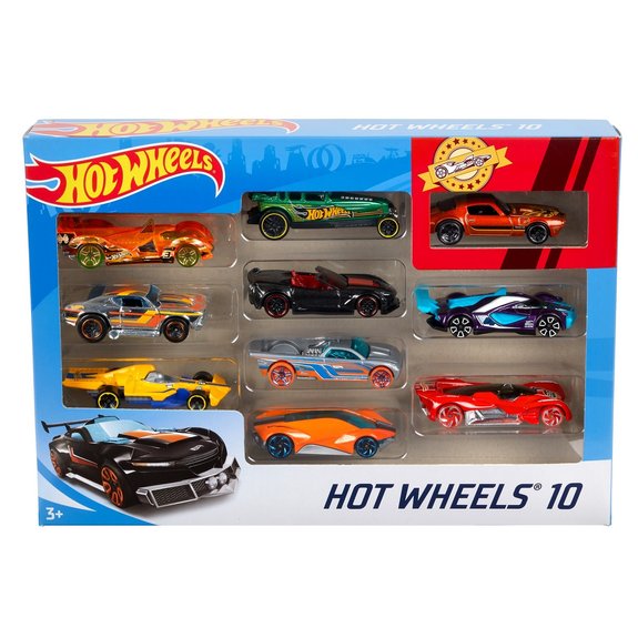Coffret 10 petites voitures Hot Wheels
