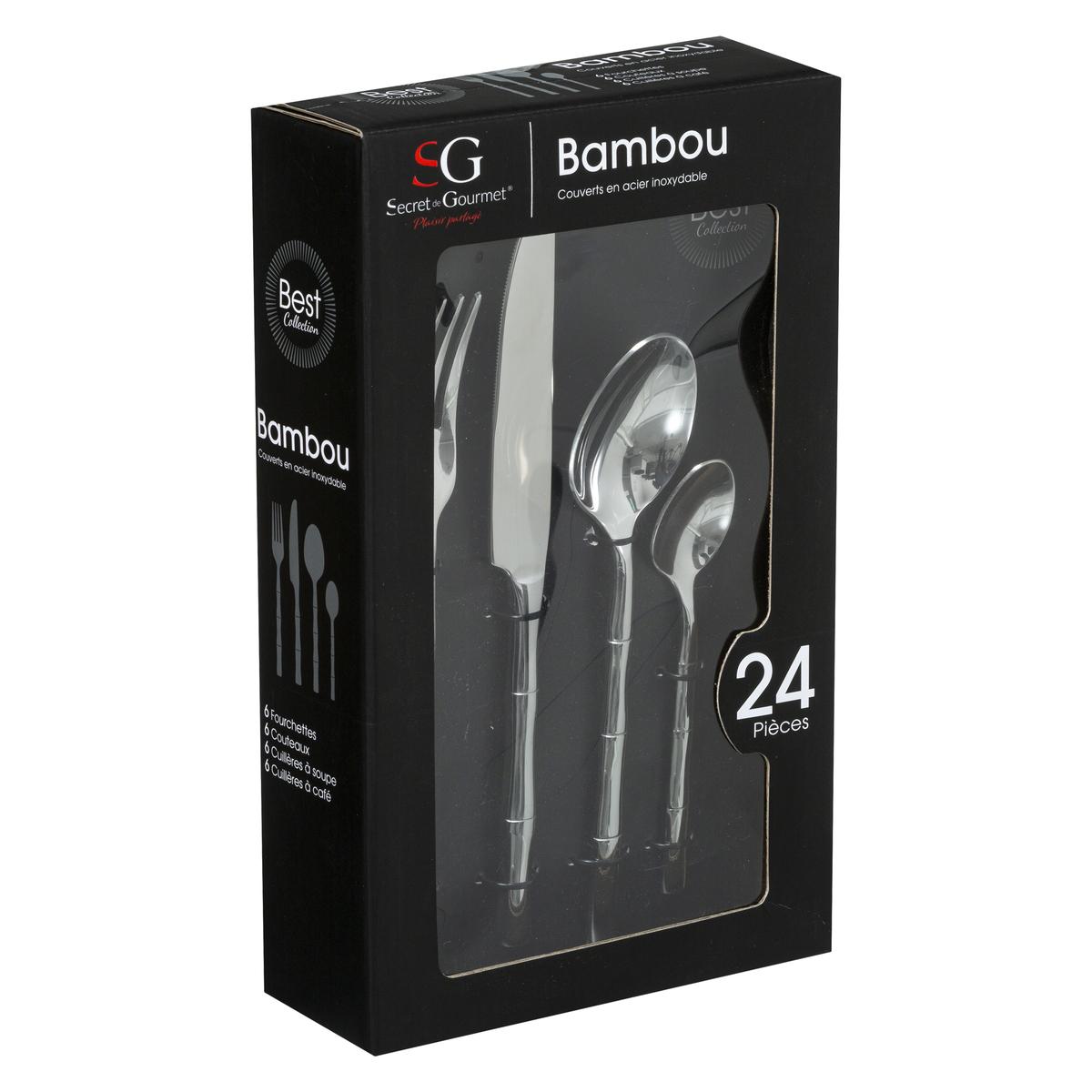 MENAGERE INOX 24 PIECES BAMBOU