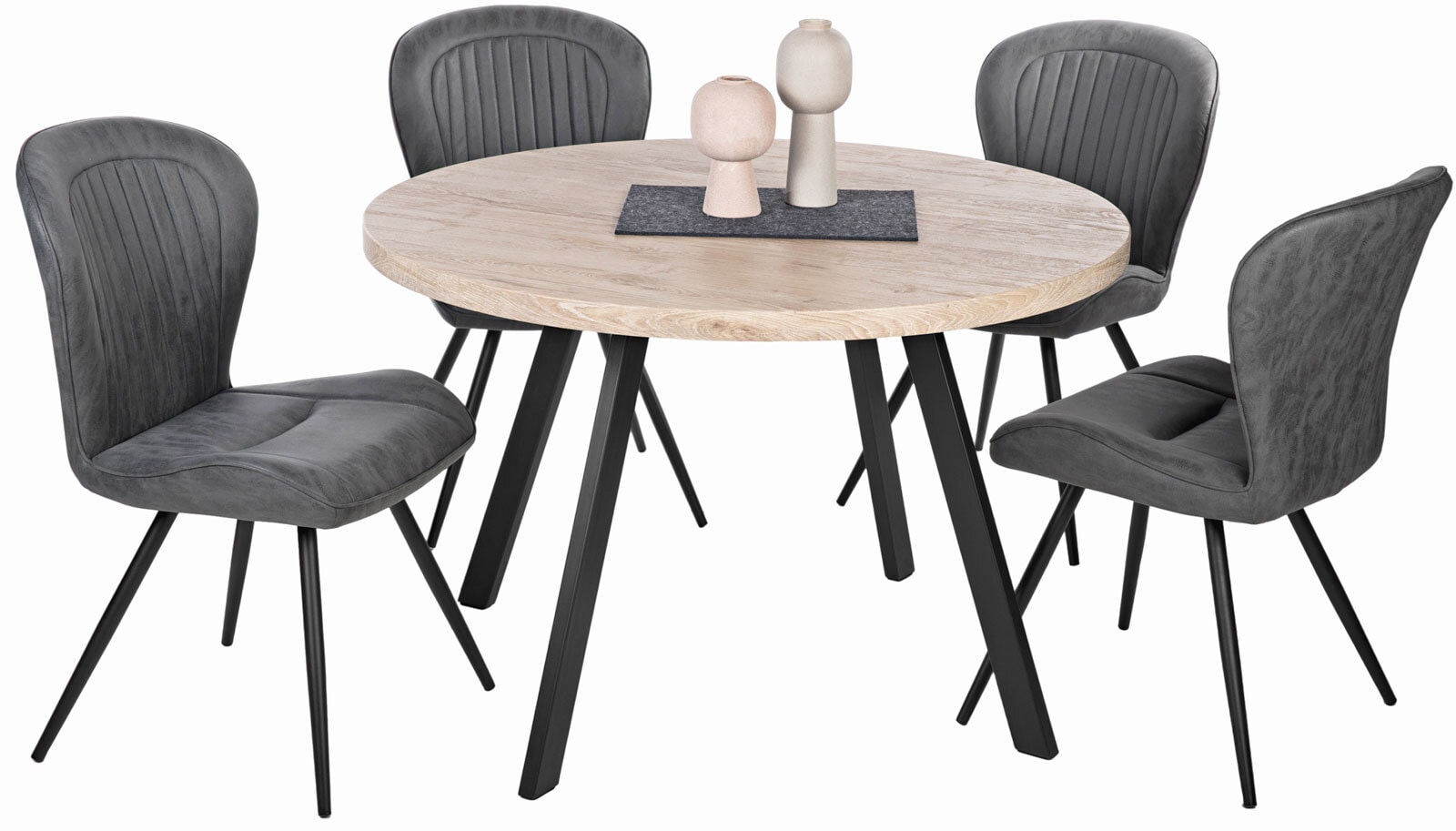 Tisch Ada Braun/Schwarz 120x76x120 cm
