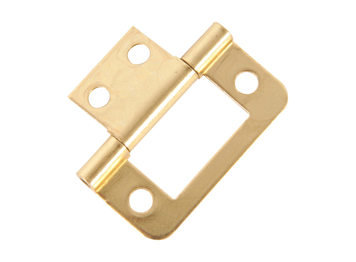 Fjord metalen kleine vlakke scharnieren (2x stuks) - gold