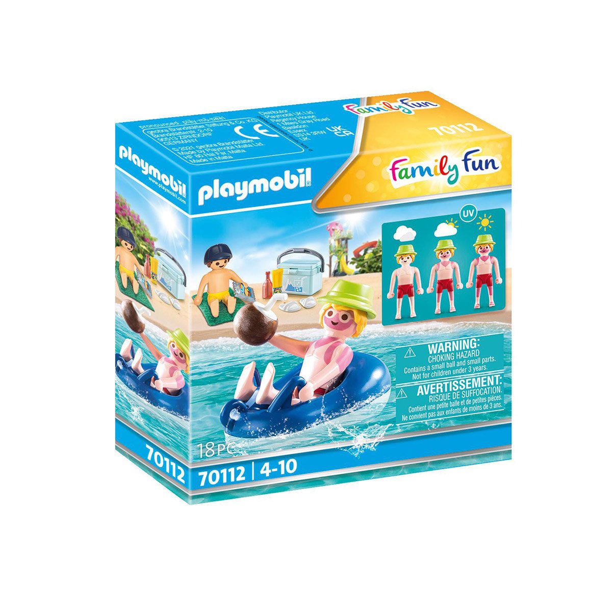 Vacancier avec coups de soleil et bouée Playmobil Family Fun 70112