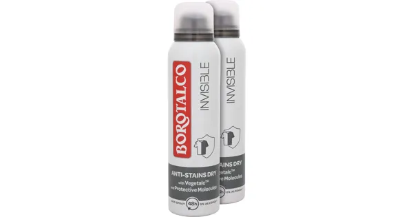 Borotalco Invisible Deo Spray 2 x 150 ml