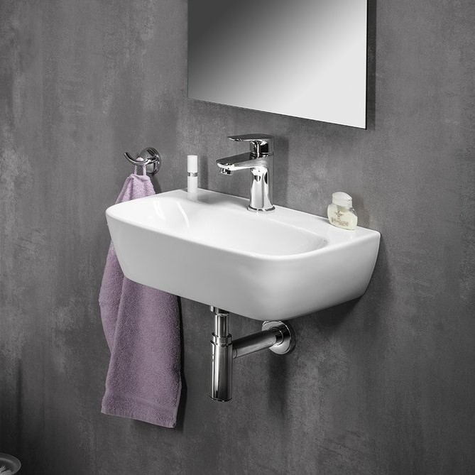 Sapho Nerissa wastafel keramiek 42x29cm wit glans