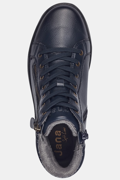Leder-Sneaker, Jana Shoes, Wechselfußbett, Zipper
