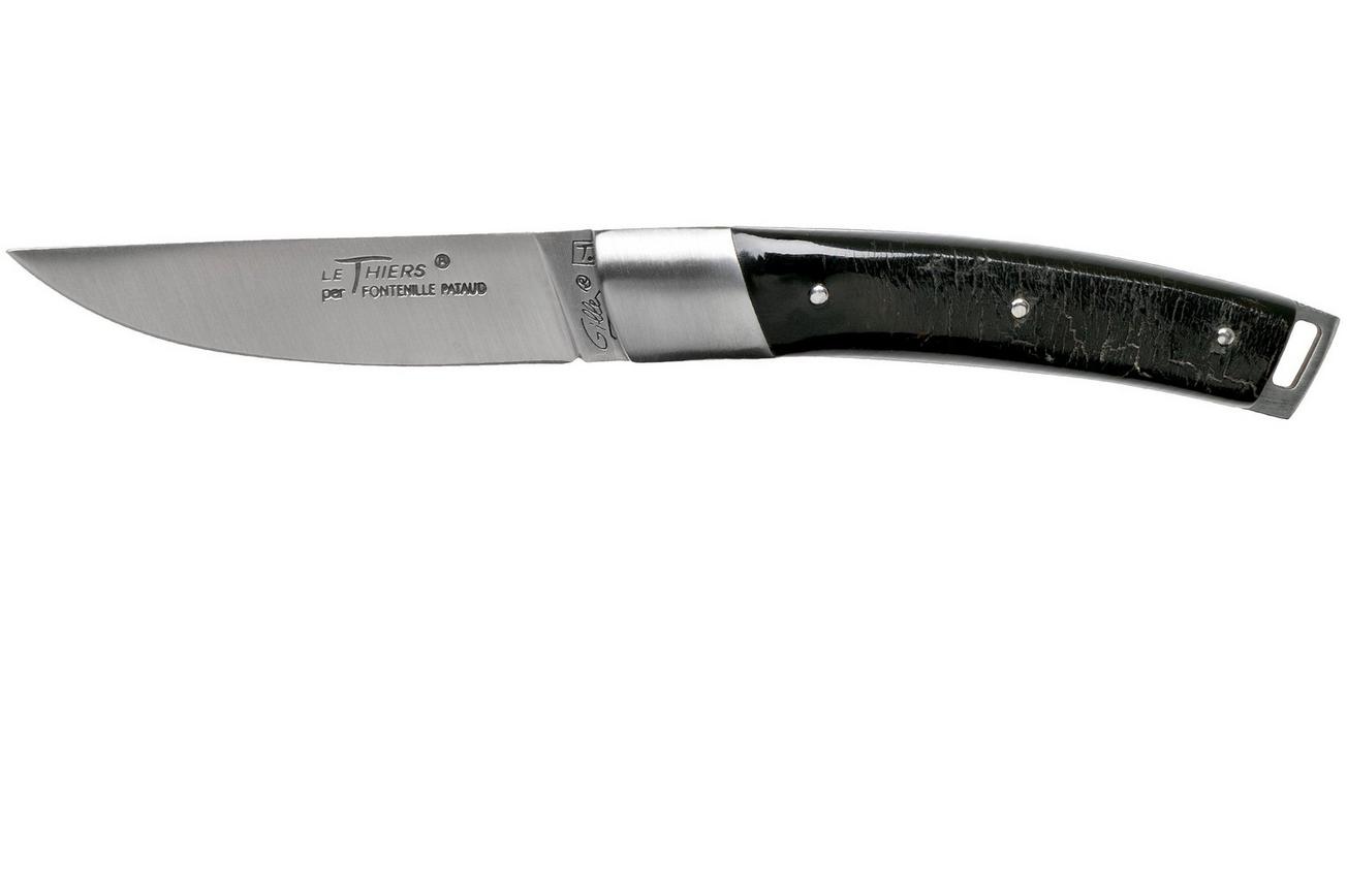 Le Thiers Pocket ruw buffelhoorn T8BB zakmes by Fontenille Pataud