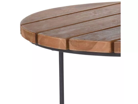 Ensemble de tables d'appoint 2 pièces Teck Marron