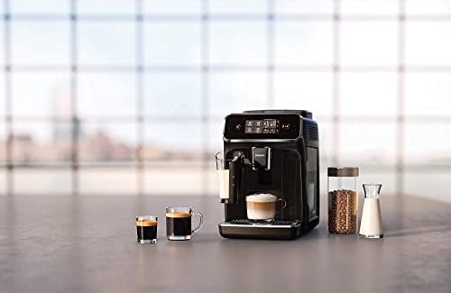 Máquina de café expresso totalmente automática Philips Série 2200 - Espumador de leite LatteGo, 3 variedades de café, visor tátil intuitivo, preta (EP2230/14)
