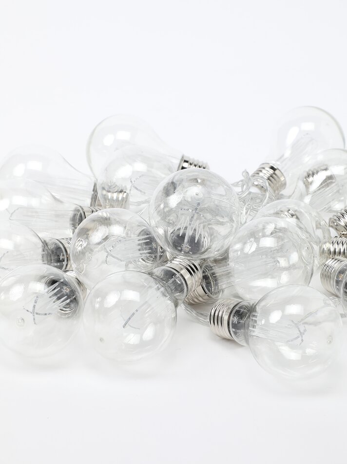 Cordão de luzes solares com 20 LEDs - Branco