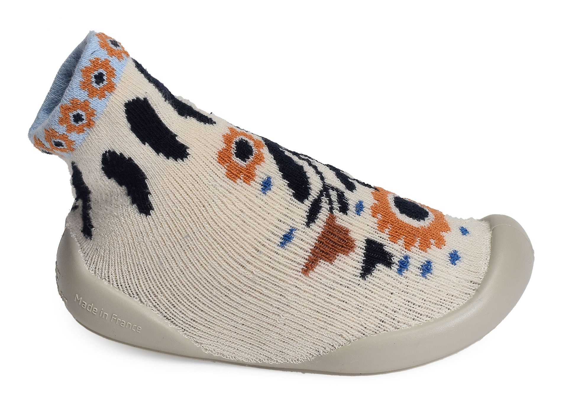 Folk flower blanc