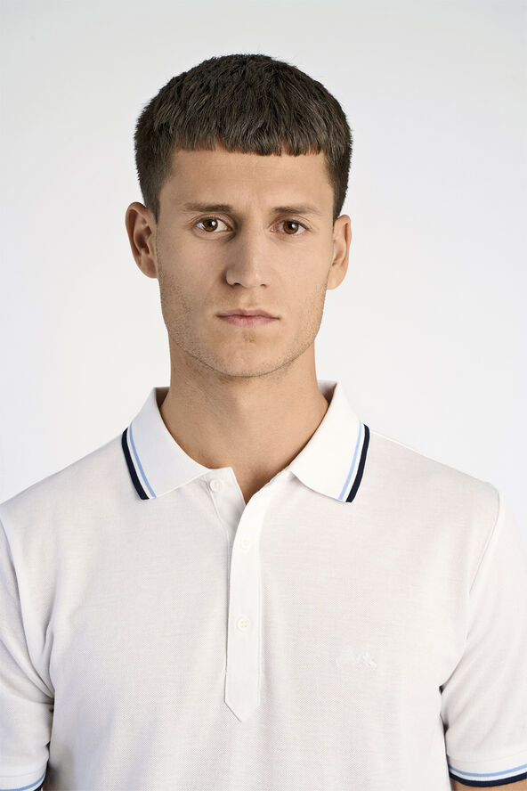 Lindbergh Polo shirt w. contrast piping Hvid
