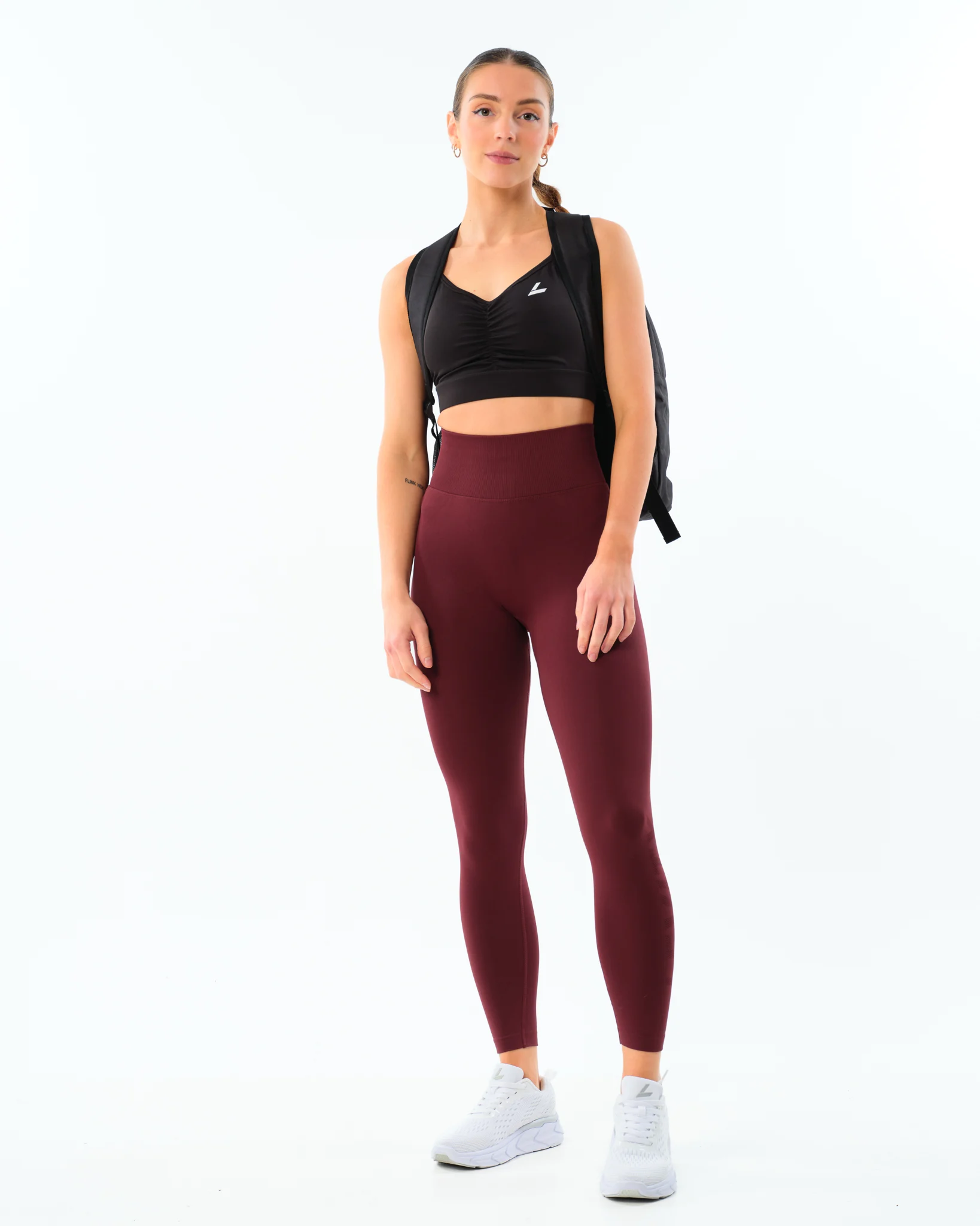 LEVITY Challenge Seamless Tights Burgundy