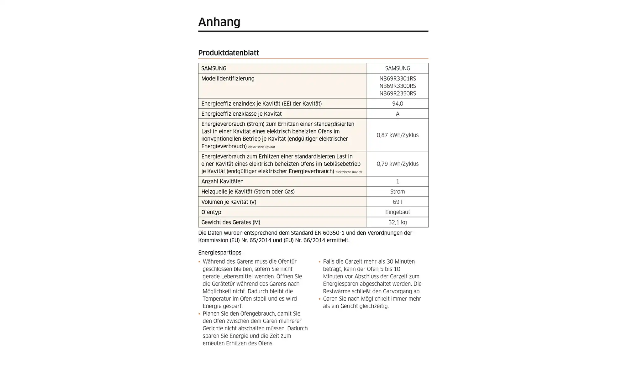 Samsung Einbau-Herdset F-NB69R3301RS