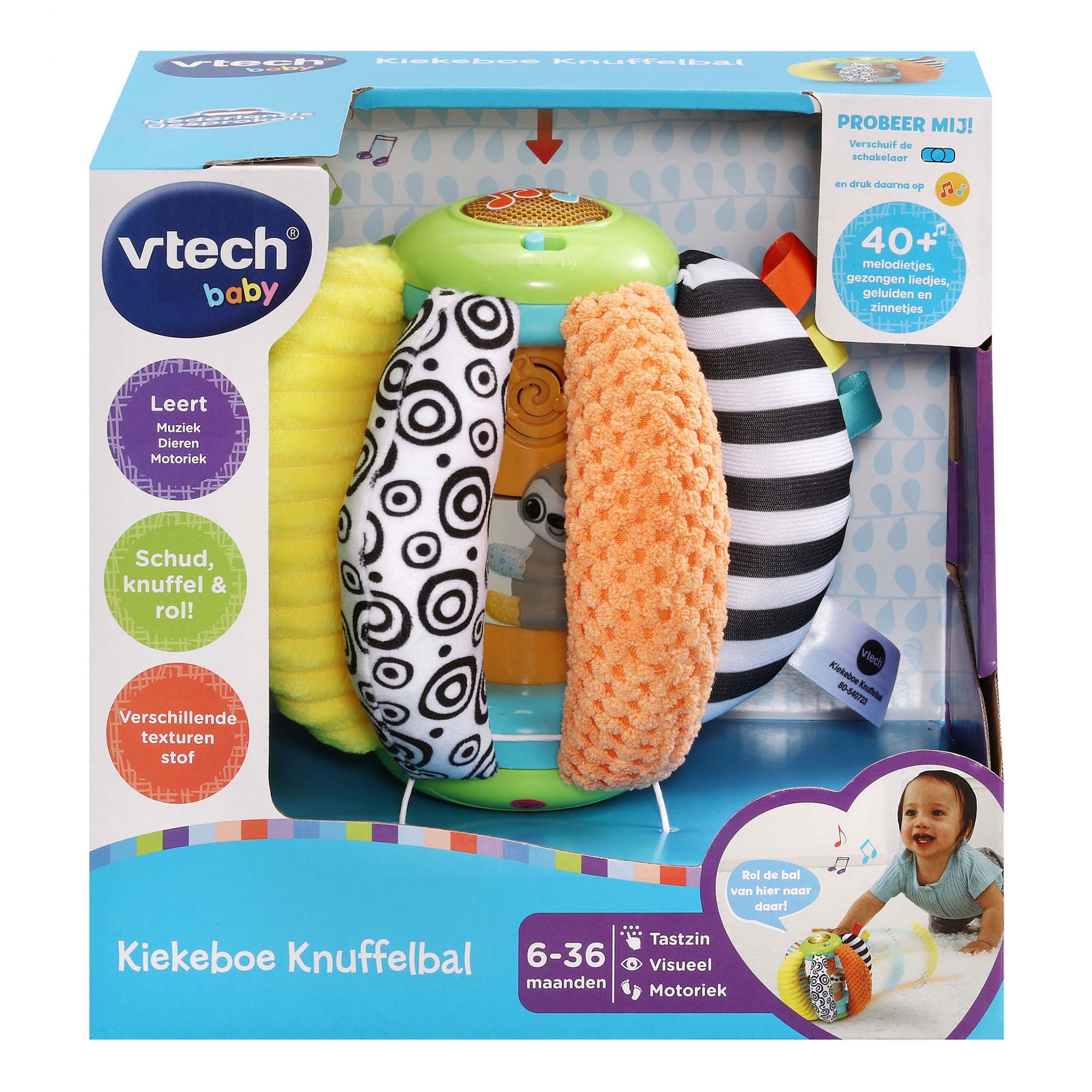 Vtech kiekeboe knuffelbal multi
