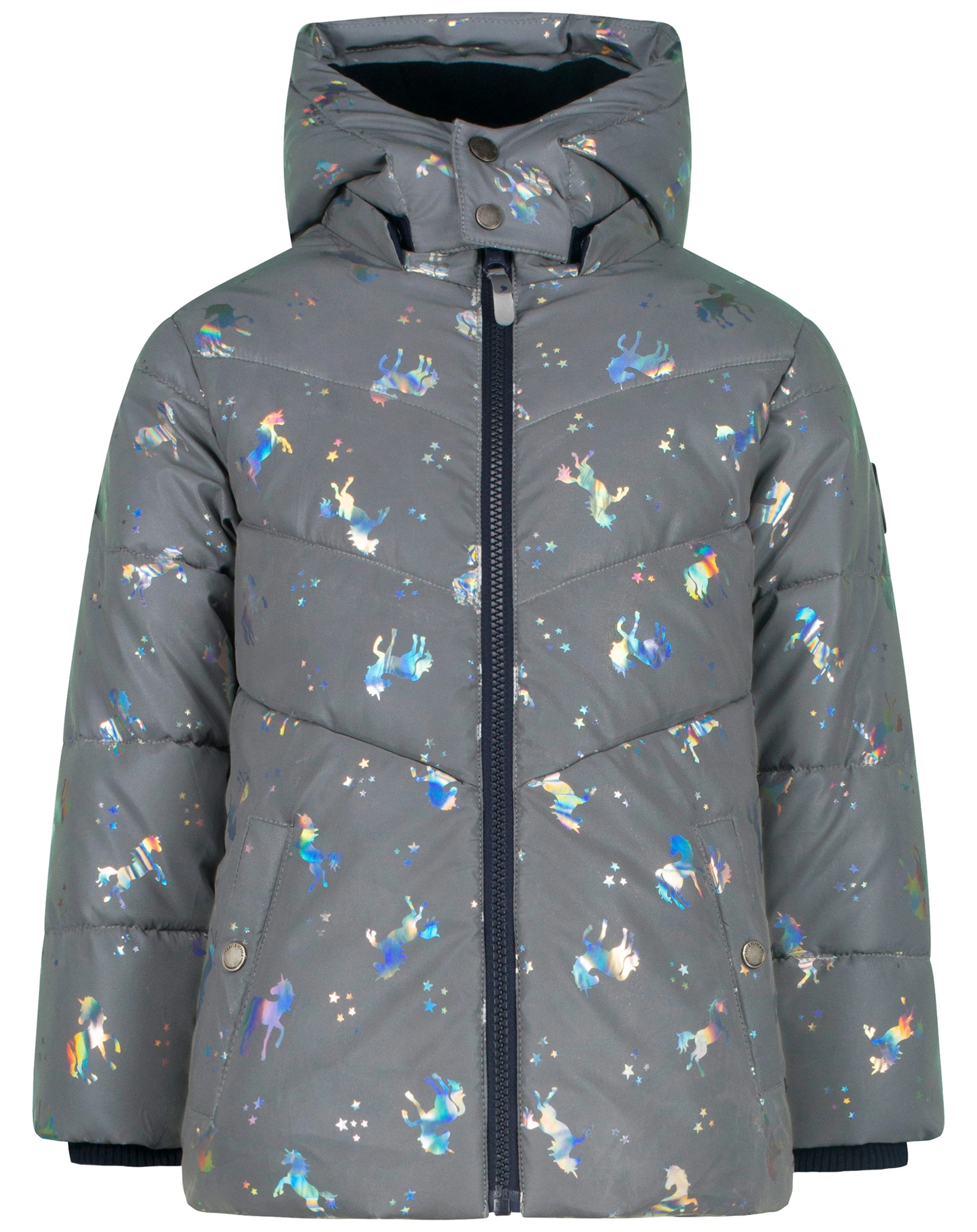 Steppjacke OUTDOOR - UNICORN AOP in dove grey