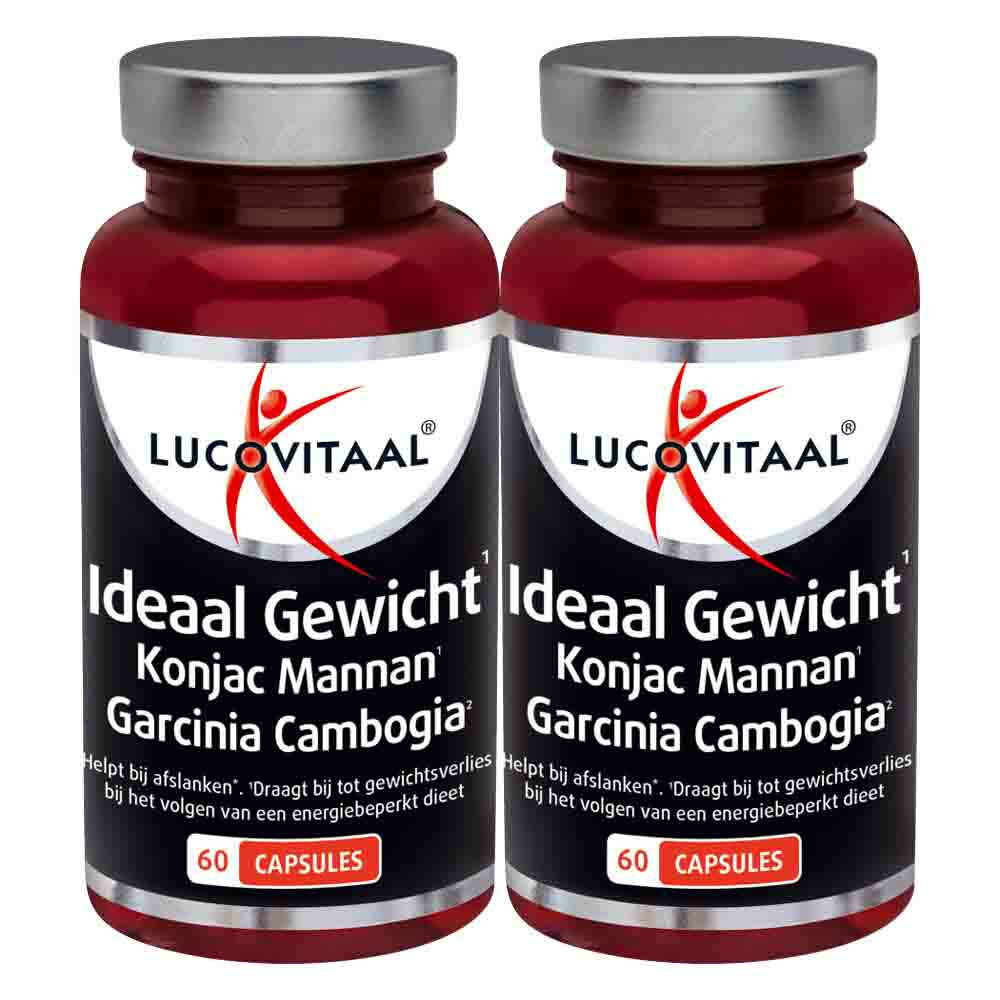 2x Lucovitaal Ideaal Gewicht Konjacwortel Garcinia Cambogia60 capsules