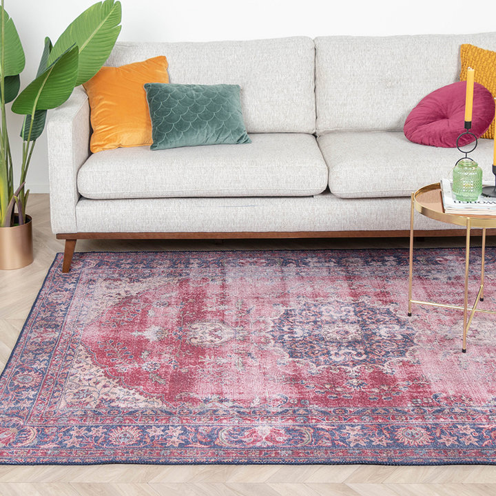 Vintage Vloerkleed - Estate Medaillon Bordeauxrood