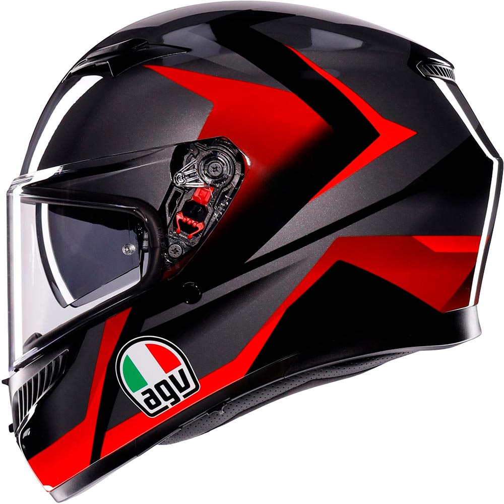 AGV - Casque K3 Striga Noir / Gris / Rouge
