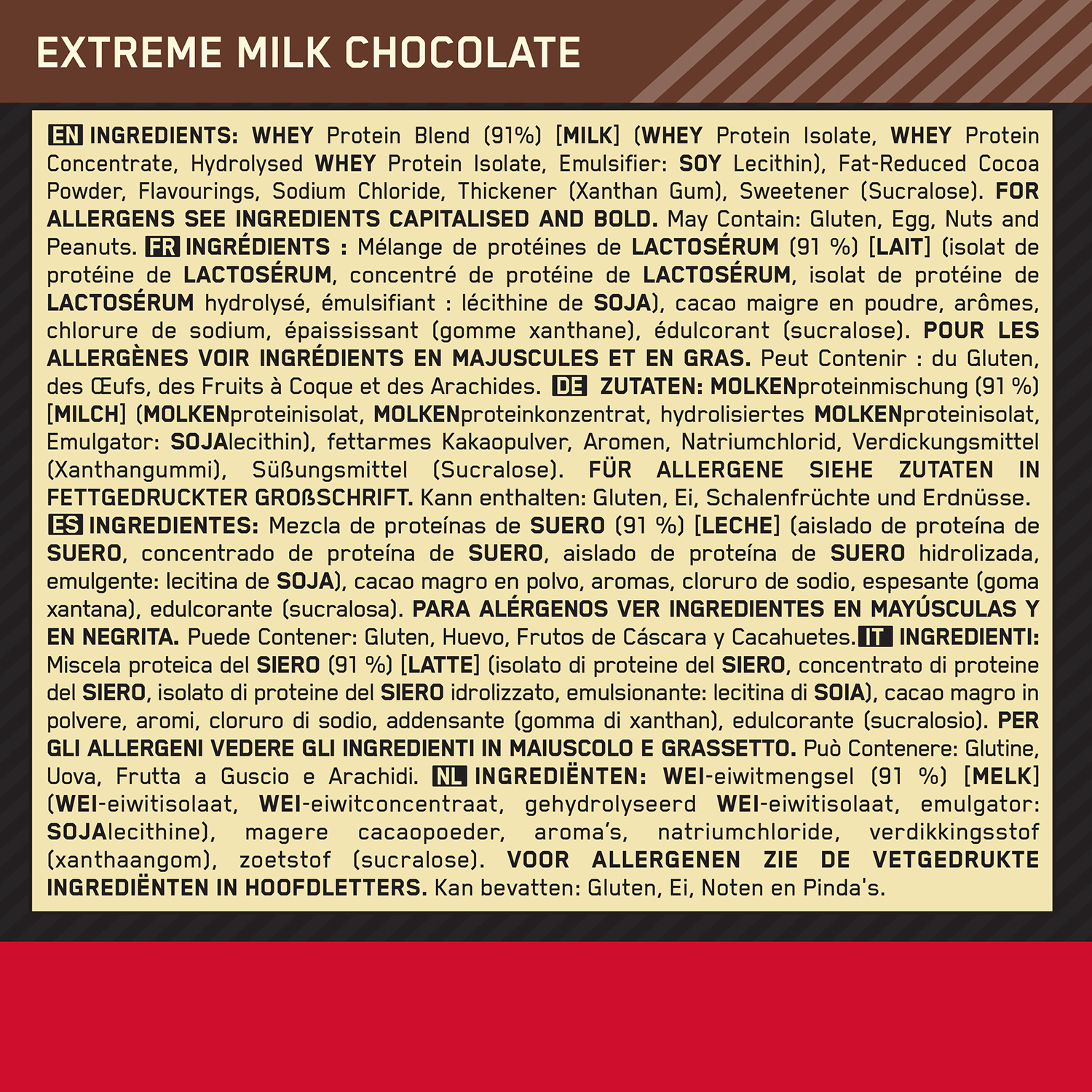 Optimum Nutrition Whey Protein Gold Standard 2267 g Extreme Milk Chocolate