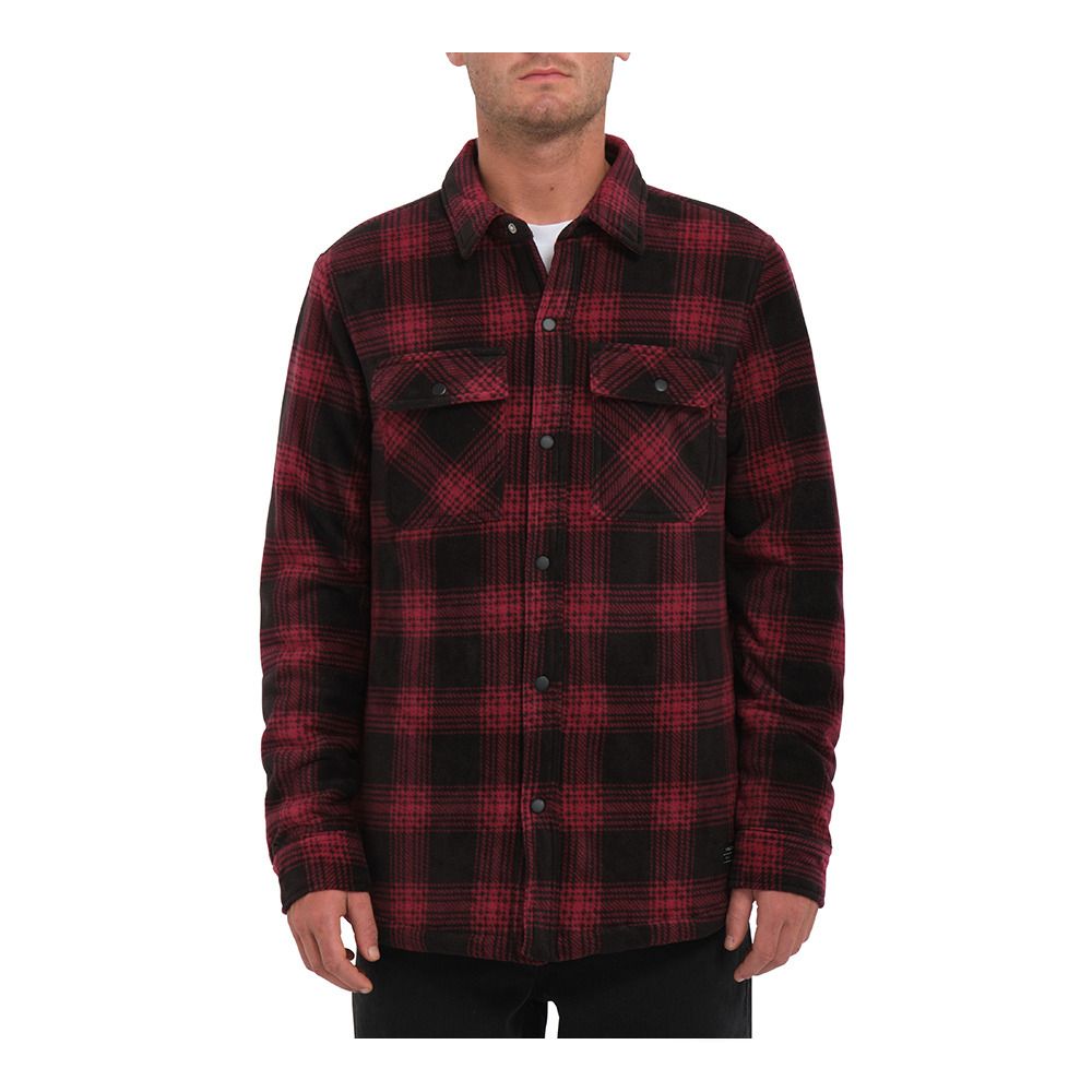 Volcom BOWERED FLEECE - Surchemise Homme wine