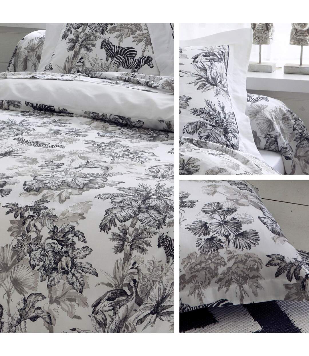 Drap plat 280x325 cm satin de coton SAVANE blanc