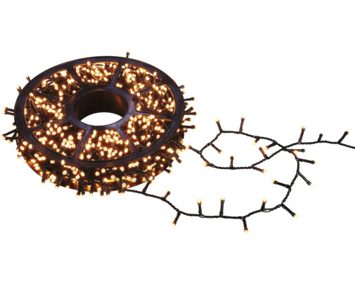 Lafiora LED-lichtsnoer, 30 m + 5 m aansluitdraad, 1000 LED's, amberkleurige lichtkleur