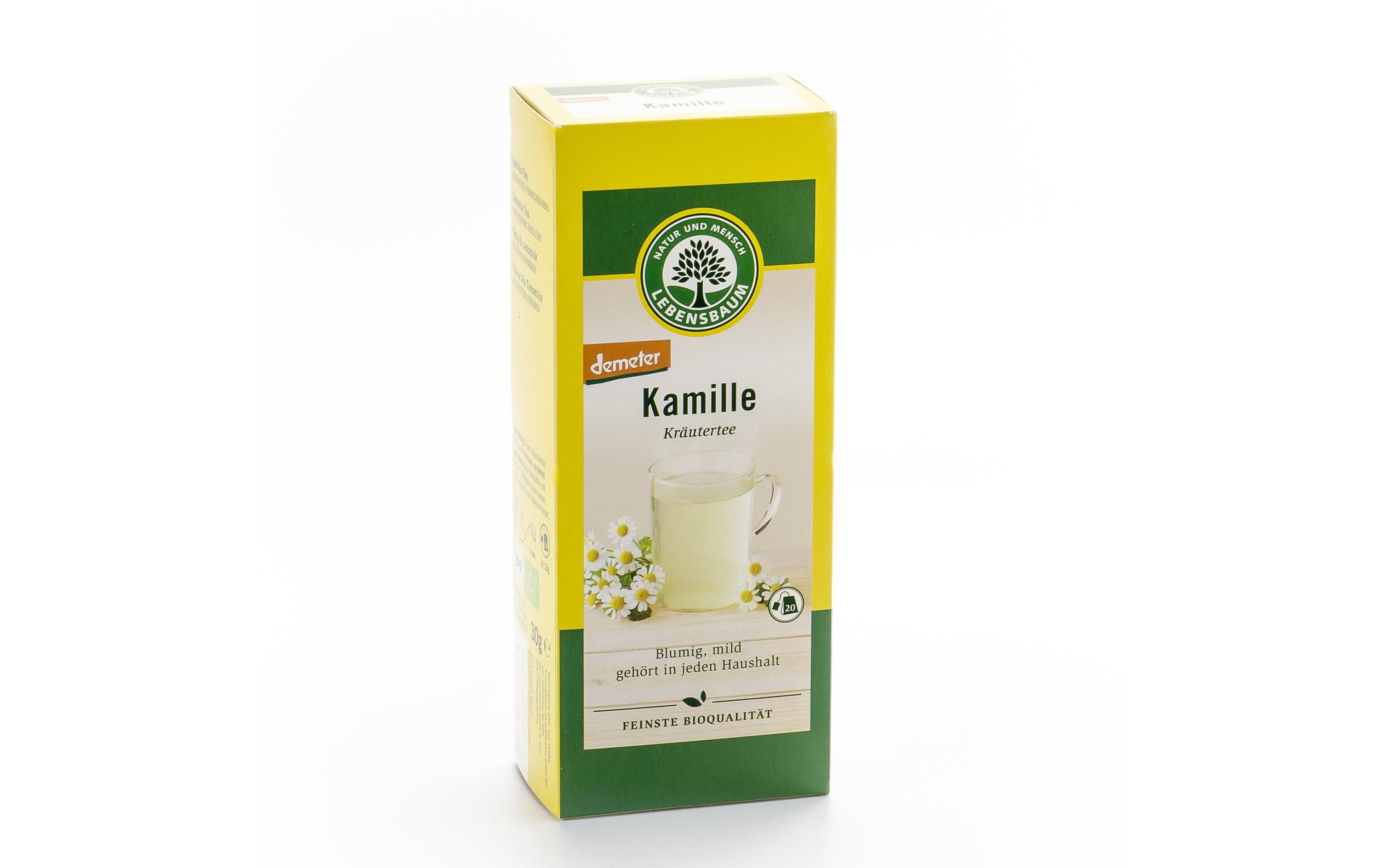 Teebeutel Kamille 20 StückKräutertee mit Demeter Zertifizierung