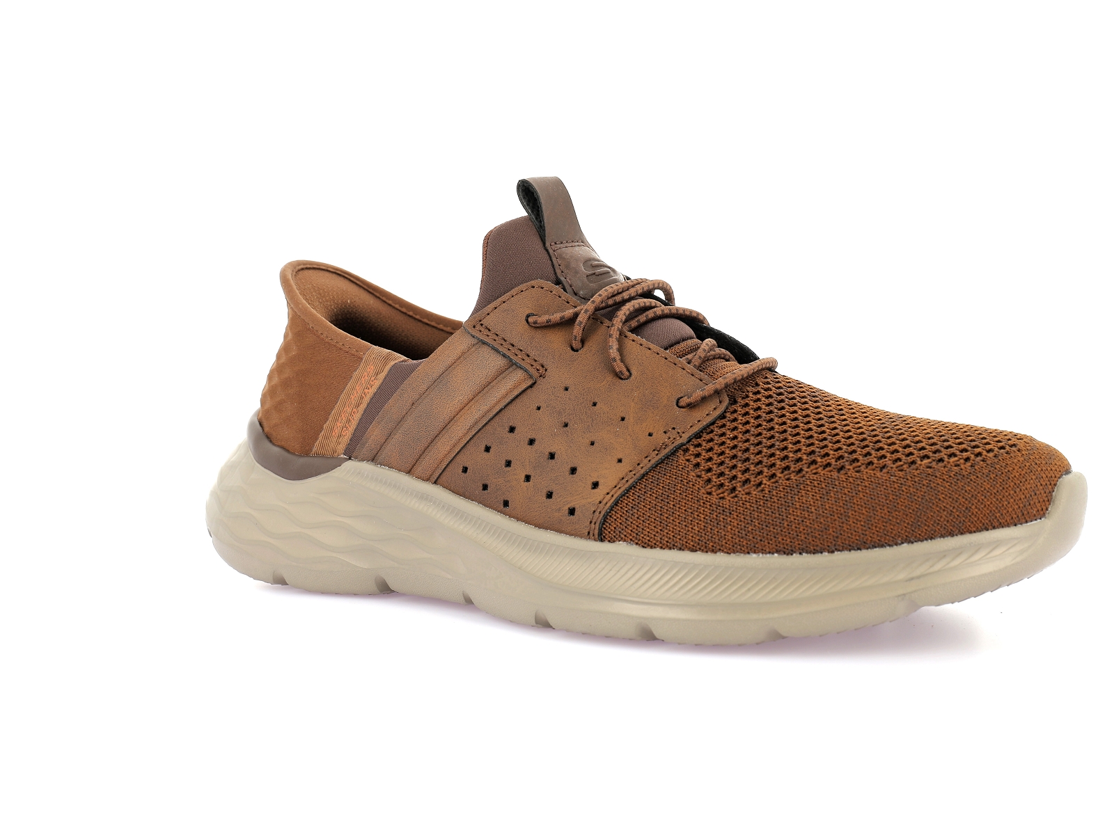 Skechers-GARNER NEWICK Matières combinées Marron Foncé