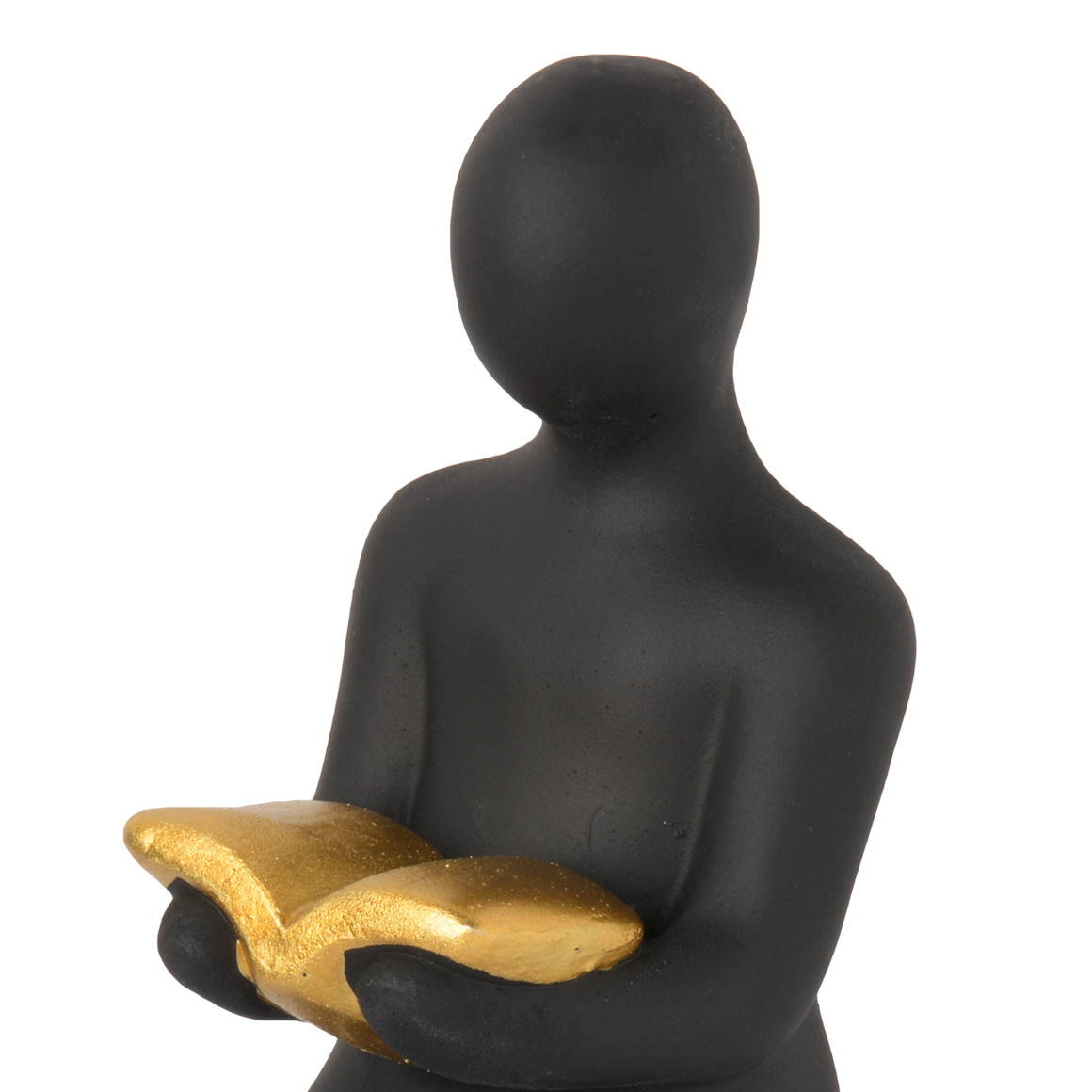 Deko-Figur mit Buch schwarz