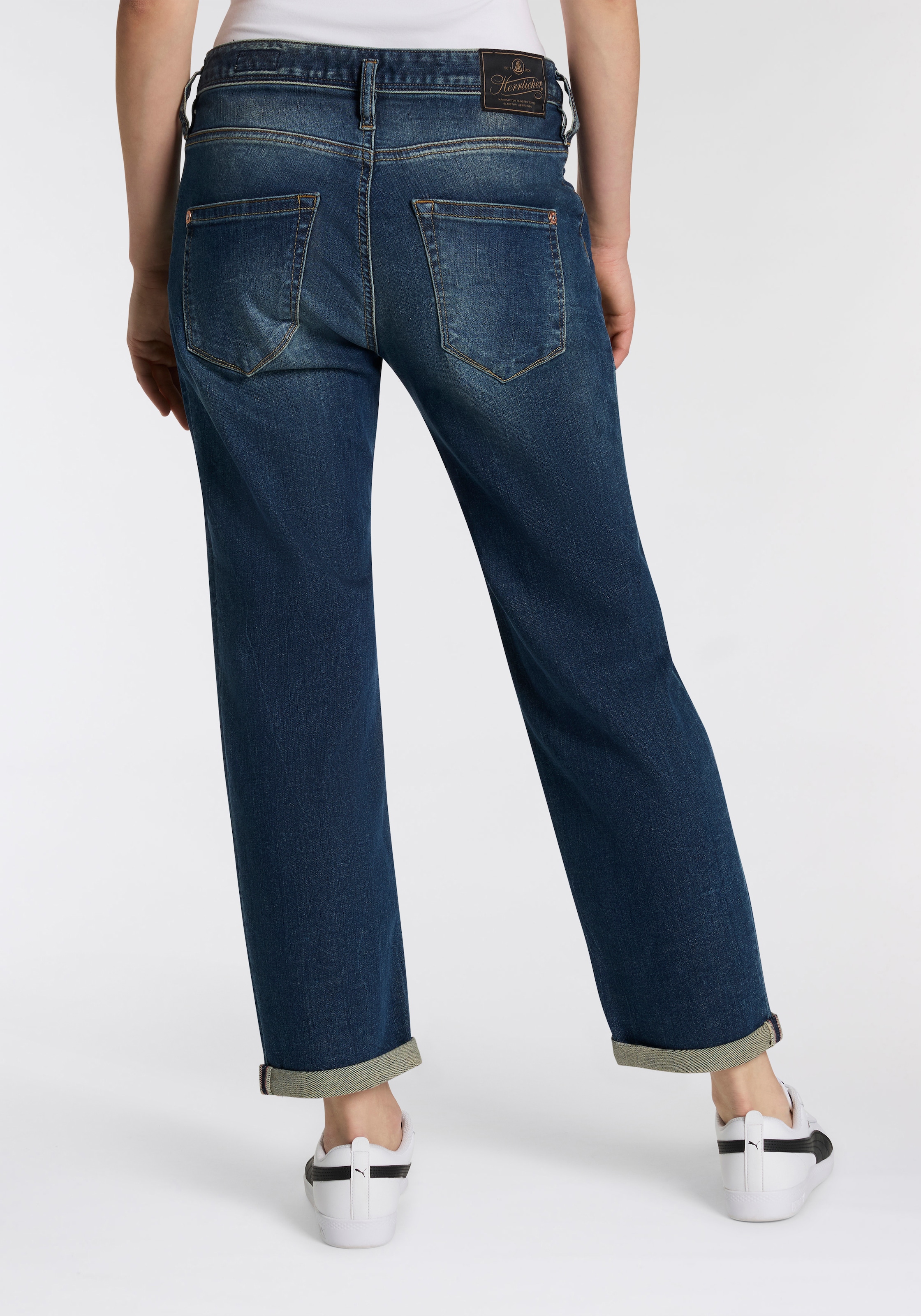 Herrlicher Boyfriend-Jeans »Shyra Tap Denim«, mit halbverdeckter Knopfleiste