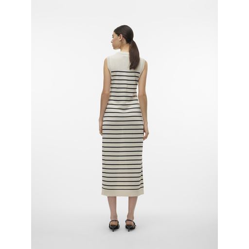 Vero Moda Halo Stripe Kjole, Birch/Black, XS