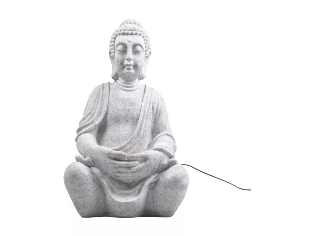 Fontaine bouddha assis position lotus 30 x 25 x 50 cm
