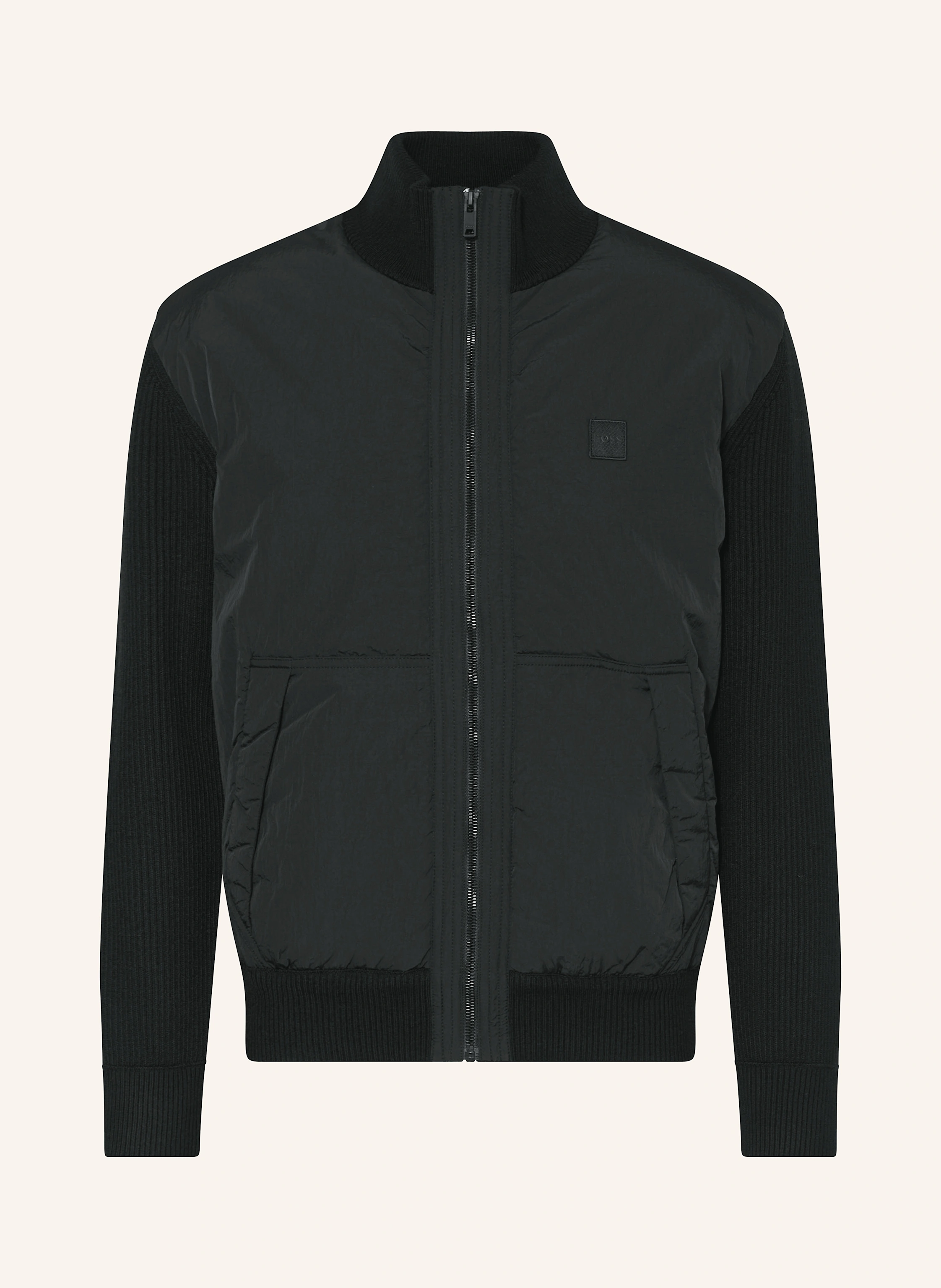 BOSS Strickjacke KYDALBRIO im Materialmix