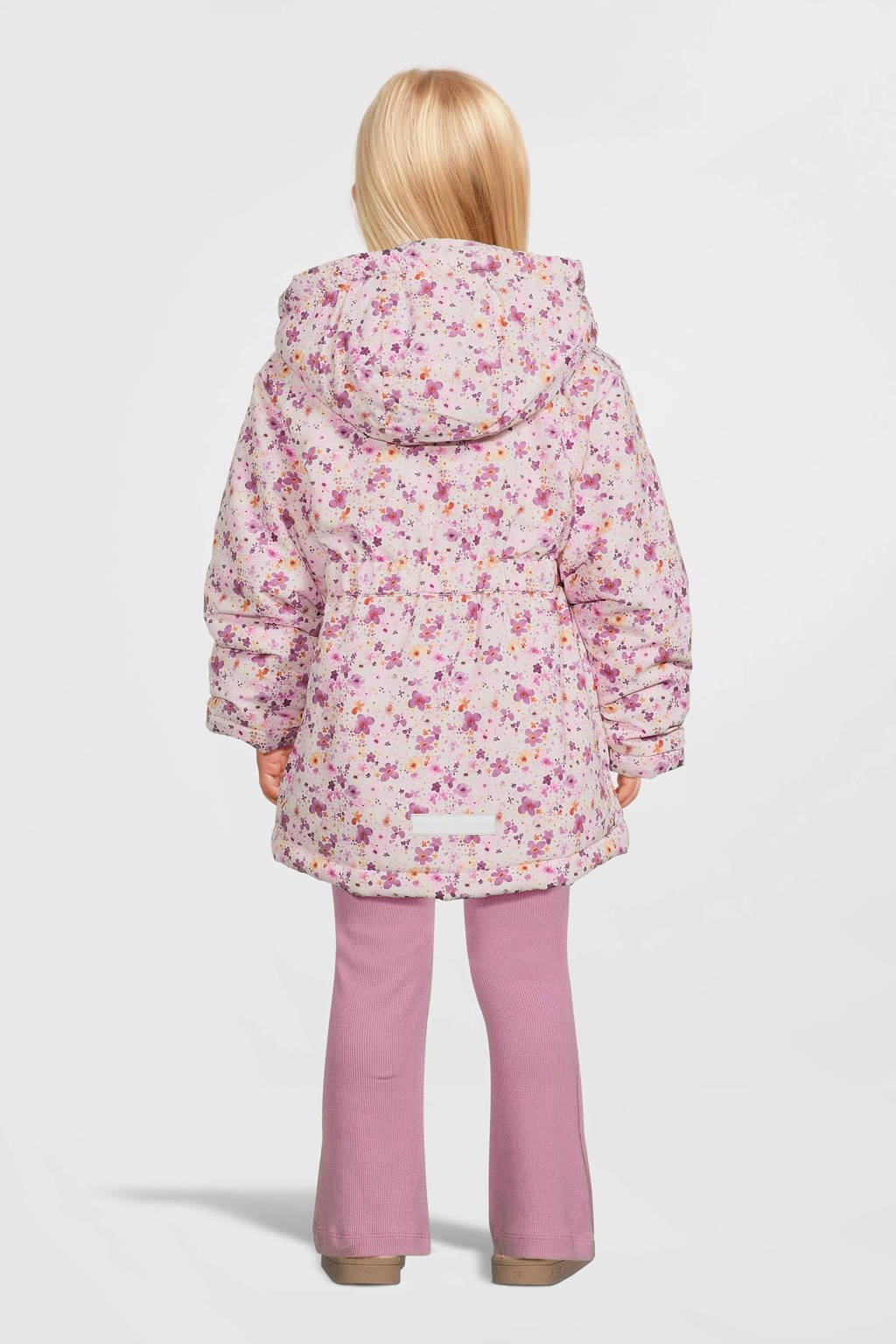 NAME IT gebloemdewinterjas NMFMAXI roze/rood/paars