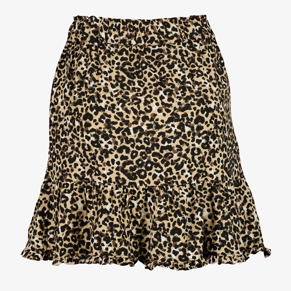 TwoDay dames rok bruin met panterprint